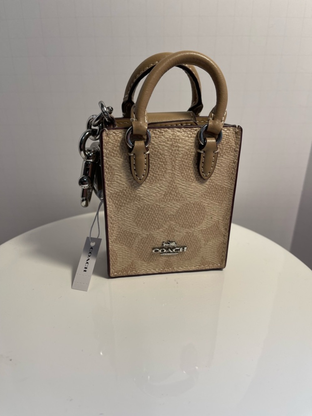 Coach North/South Mini Tote Bag Charm - NWT ** - Picture 2 of 5